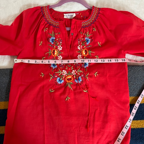 Vintage made in Mexico embroidered peasant top small - Picture 5 of 5